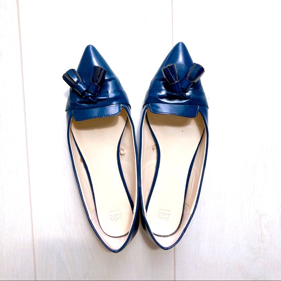 EUC Zara Pointed Flats with Tassels - Picture 2 of 4